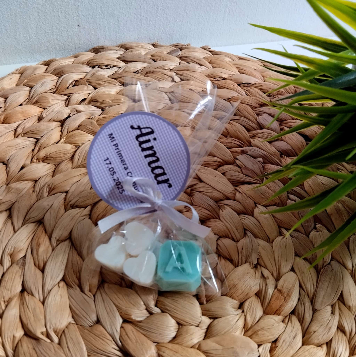 Bolsita aromática inicial y corazones