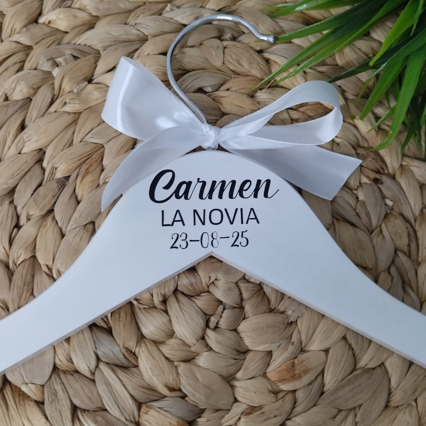 Percha personalizada novia