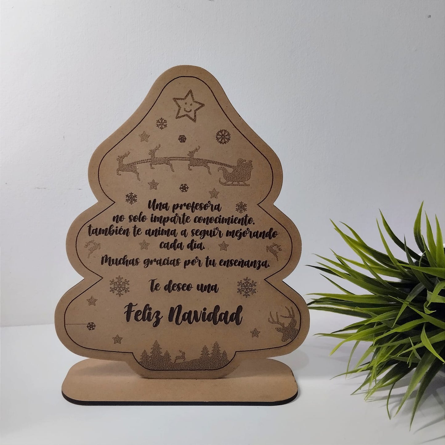 Placa navideña personalizada