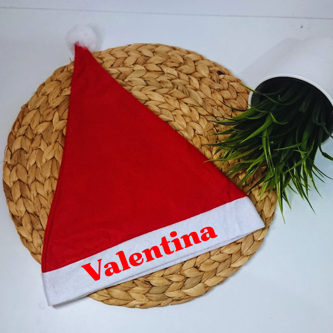 gorro navideño personalizado con nombre