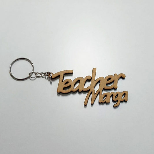 Llavero teacher madera