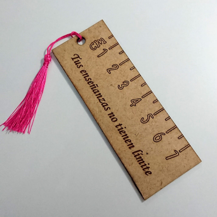 Marcapáginas regla personalizado