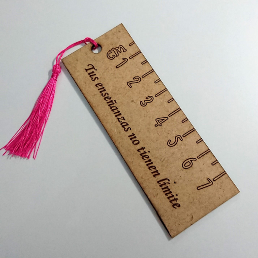 Marcapáginas regla personalizado