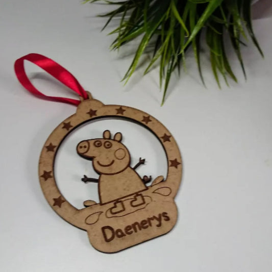 Adorno madera Peppa Pig