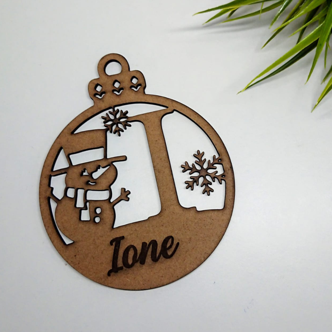 Bola navidad muñeco de nieve