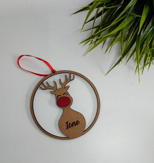 bola navidad personalizada reno