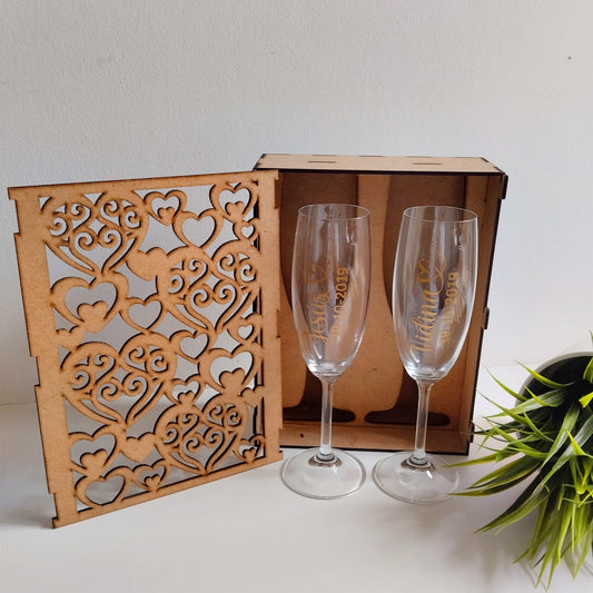Caja copas novios