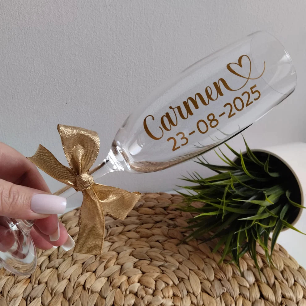 Caja de madera personalizada copas boda