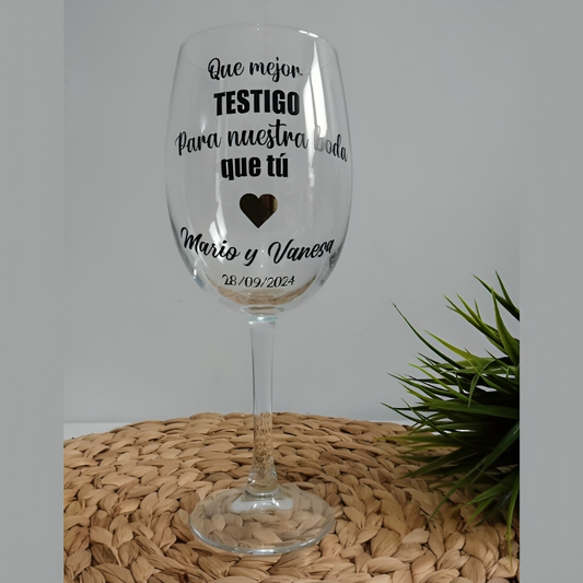 Copa personalizada testigos
