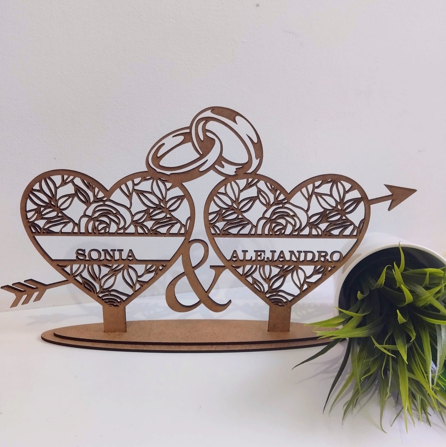 Decoración mesa novios