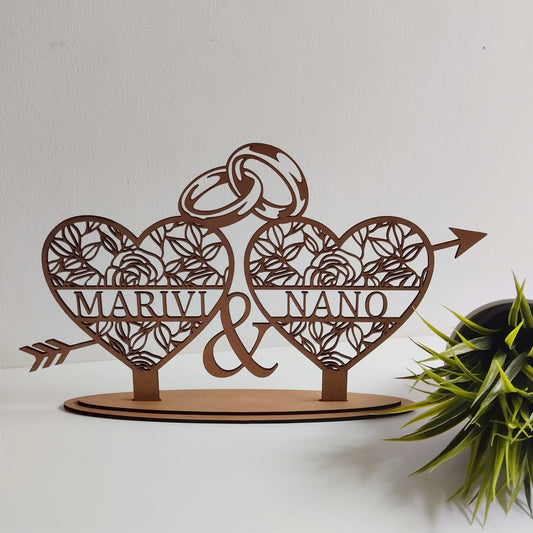 Decoración mesa novios