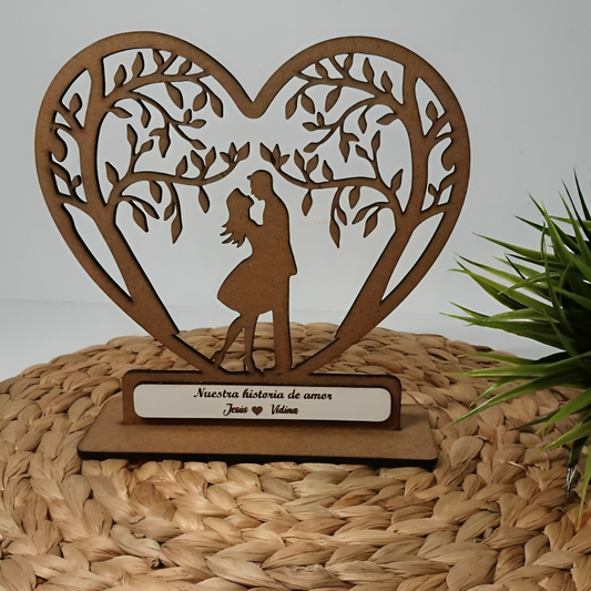 Decoración madera pareja