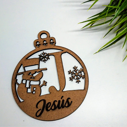 Bola navidad muñeco de nieve