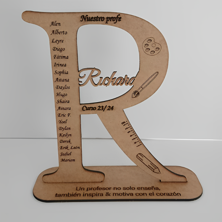 Letra madera profes