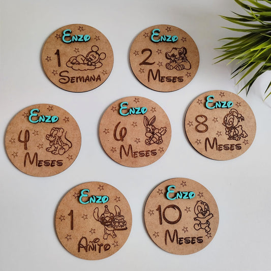 placas de madera personalizadas bebé Canarias