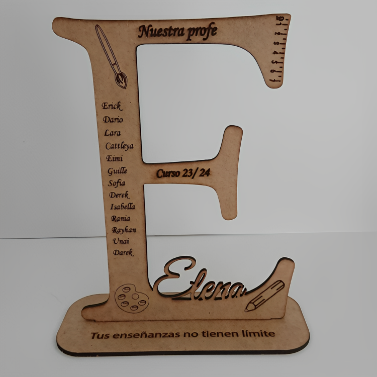 Letra madera profes