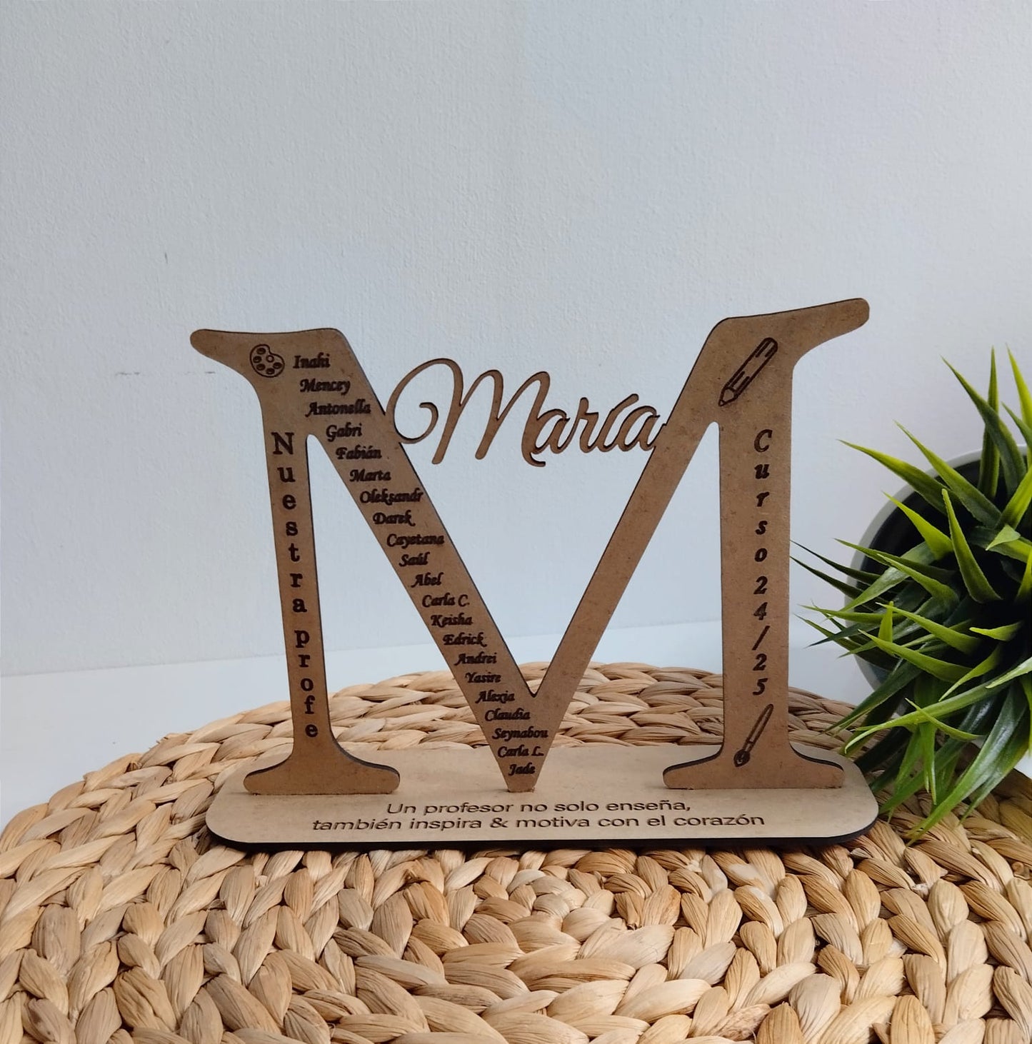 Letra madera profes