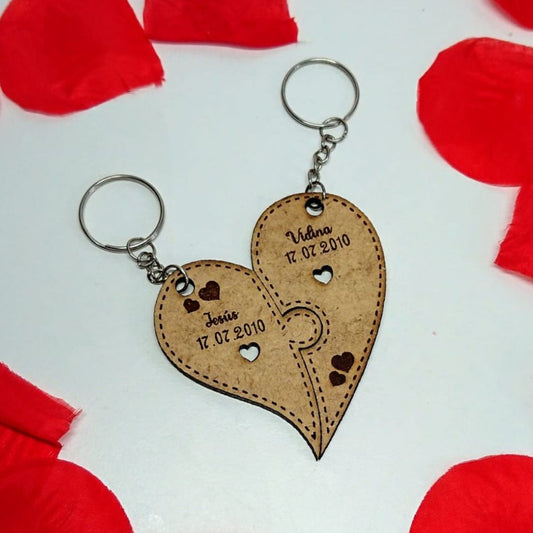 Llavero puzzle corazón
