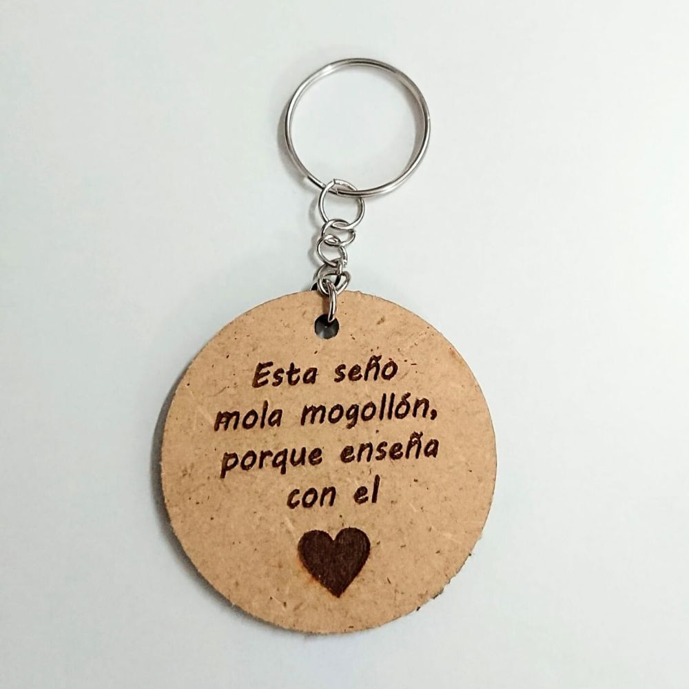 Llavero madera frase