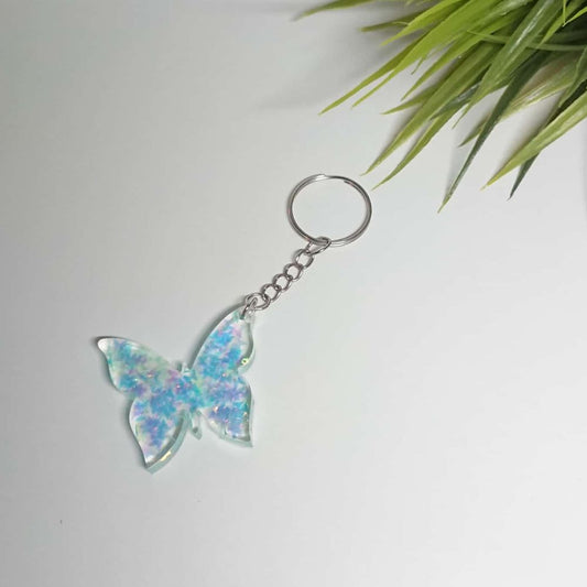 Llavero resina mariposa