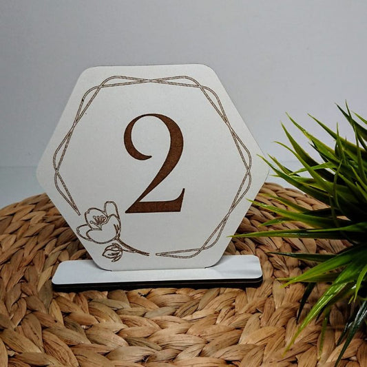 Marcador de mesa hexagonal (Pack 5 und)
