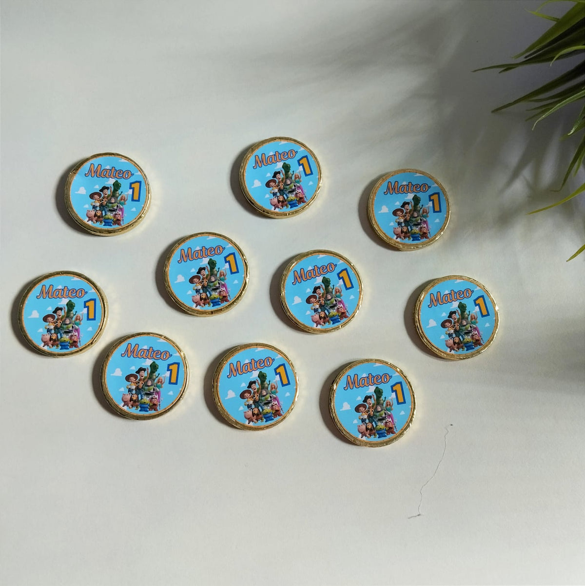 Monedas de chocolate personalizadas (Pack de 10)