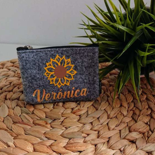 Monedero personalizado girasol