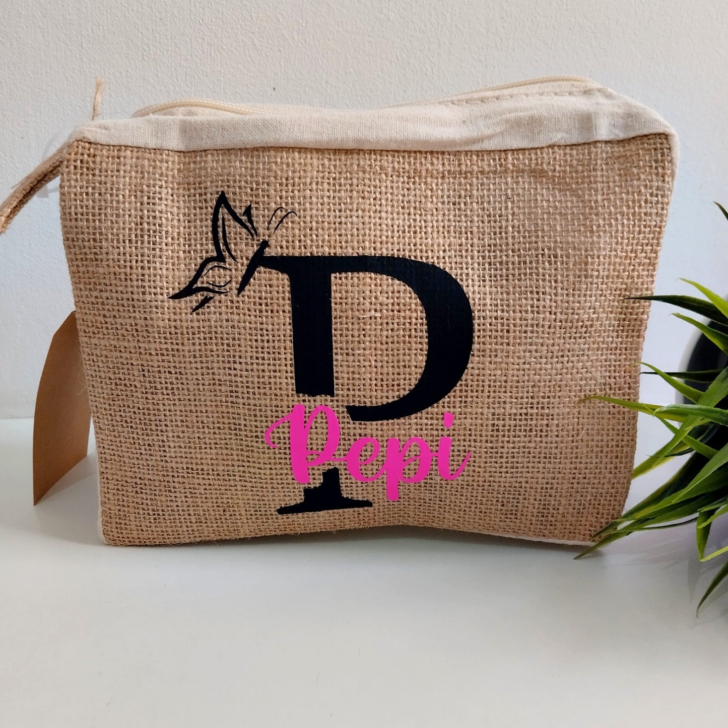 Neceser de rafia personalizado