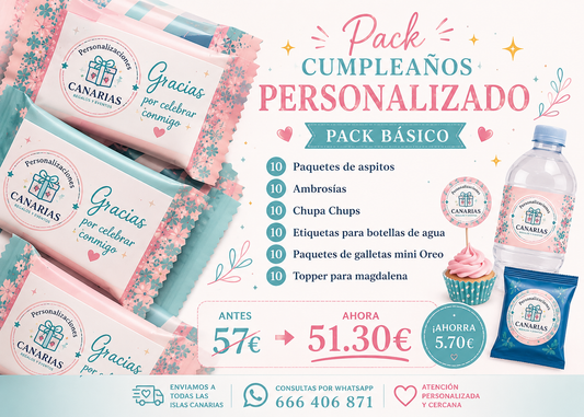 Pack oferta básico chuches personalizadas