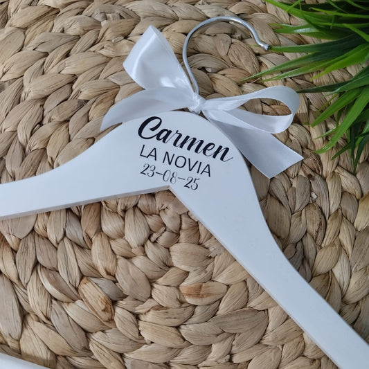 Percha personalizada novia