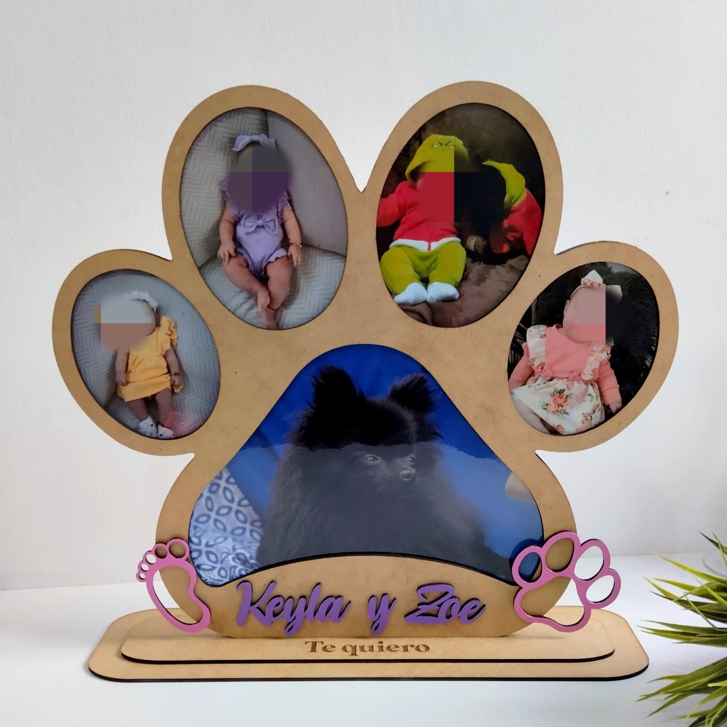 Placa de madera personalizada mascota
