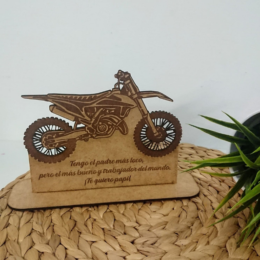 Placa madera motocross