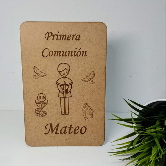 Placa Primera Comunión personalizada
