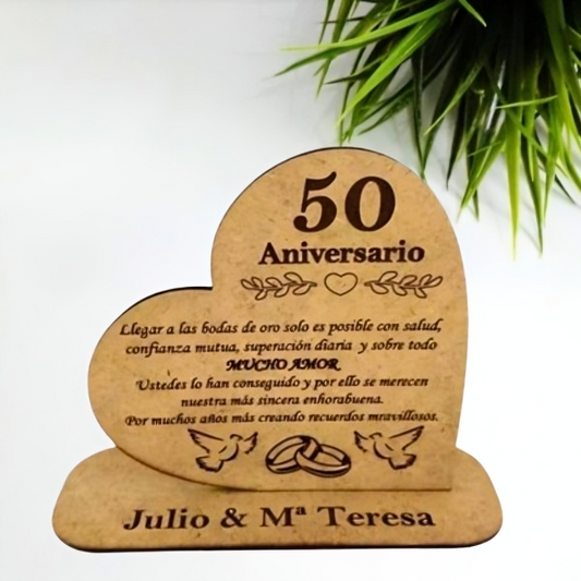 Placa madera personalizada