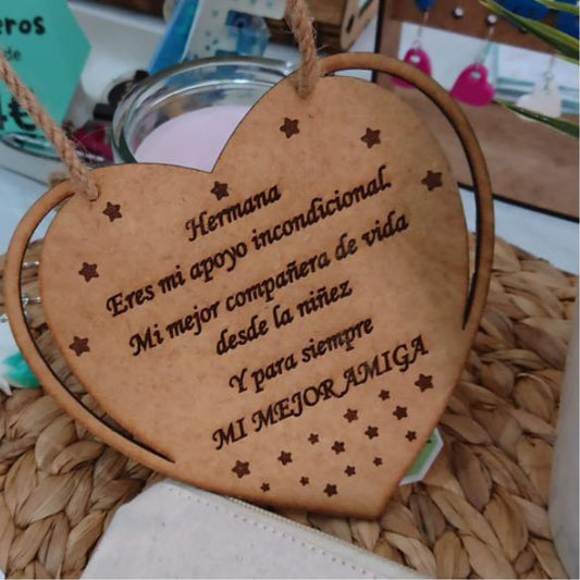 Placa personalizada para hermana