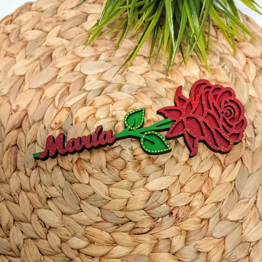 Rosa de madera personalizada